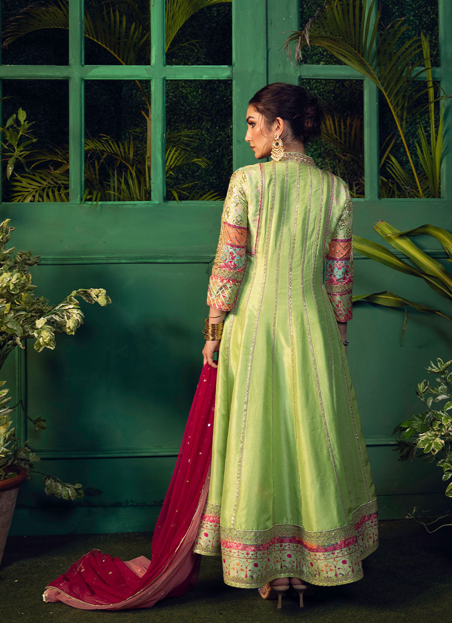 MehrNaz Mint front open kalidaar - FTA-FSP22-04