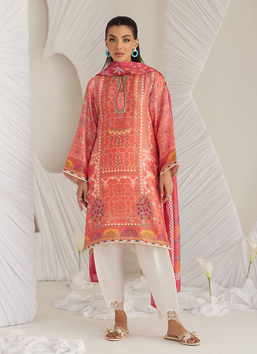 Lillia Tangerine (Shirt, Pants And Dupatta)