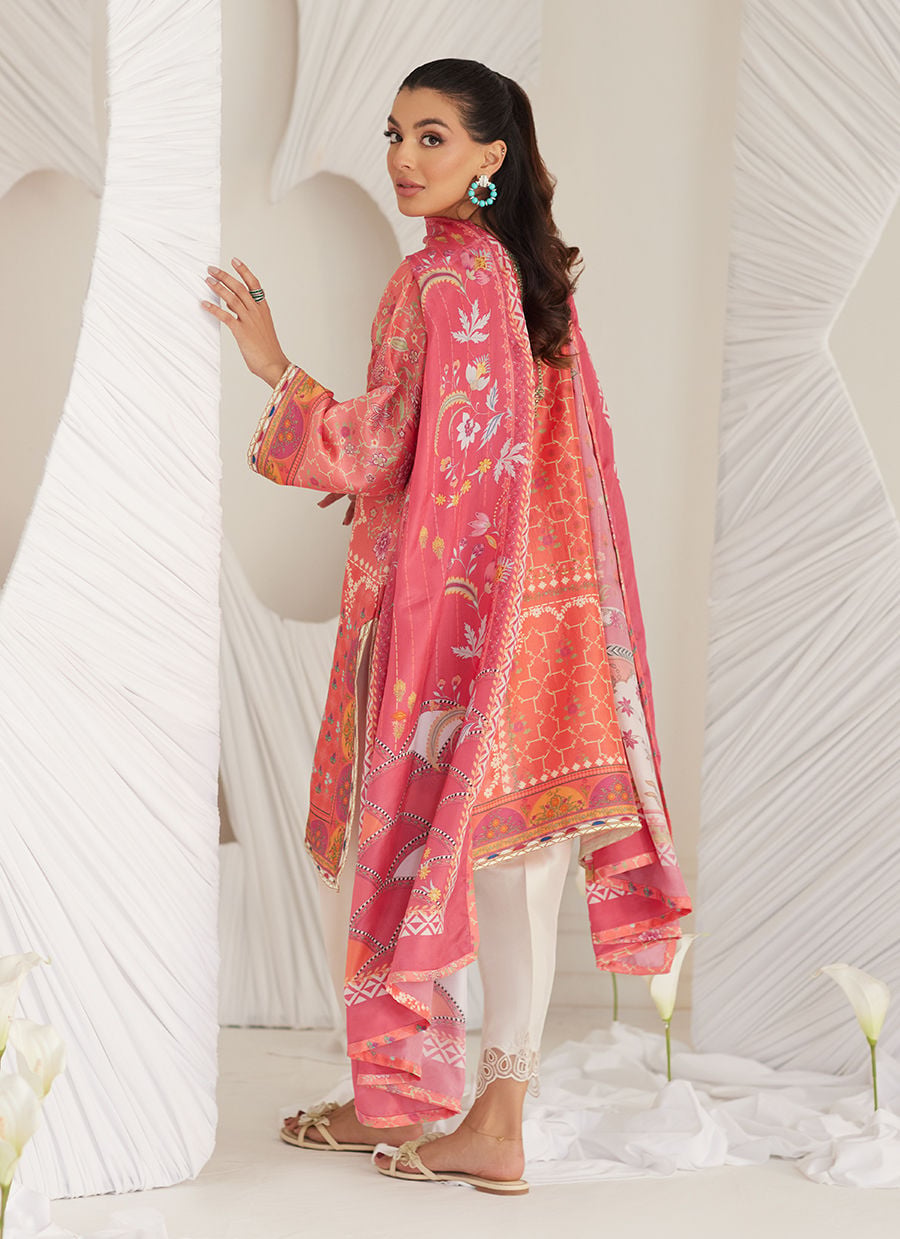 Lillia Tangerine (Shirt, Pants And Dupatta)