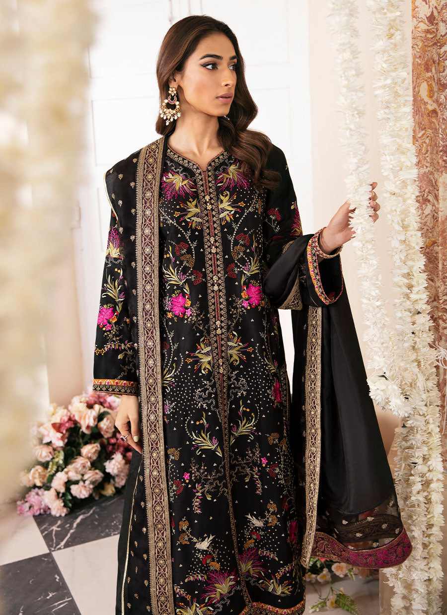 Pinar Black Shirt And Dupatta - FTA-MFLP23-10