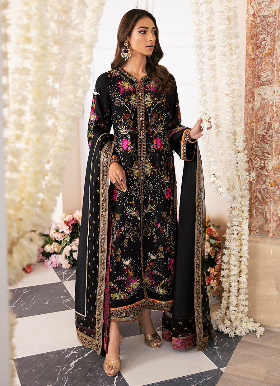 Pinar Black Shirt And Dupatta - FTA-MFLP23-10