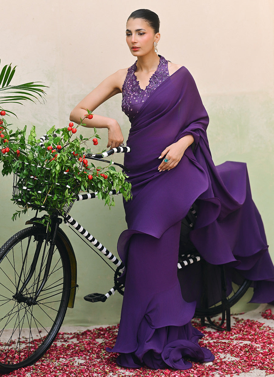 Leeana Purple Saree