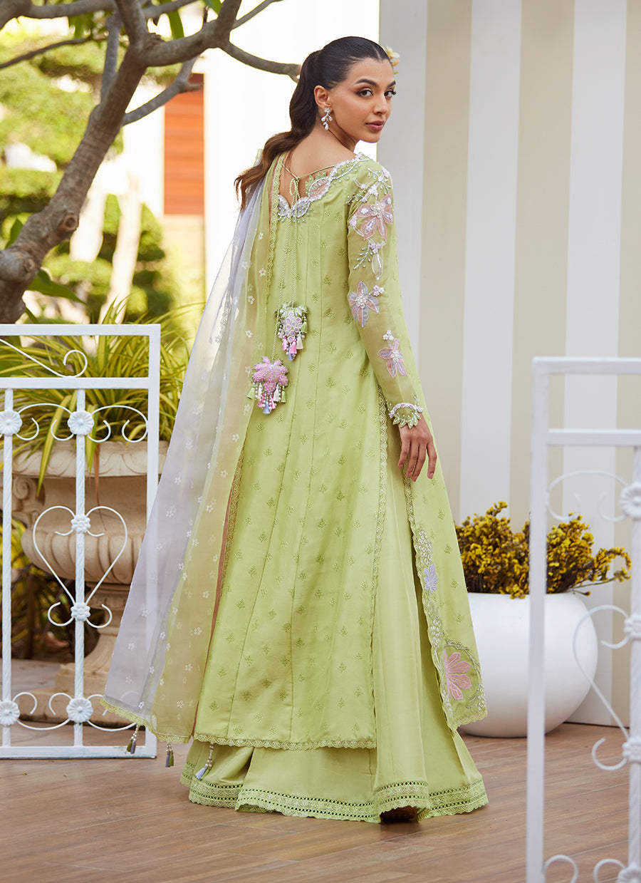 Talya Apple Green Kalidaar and Dupatta - FTA-TLP-23