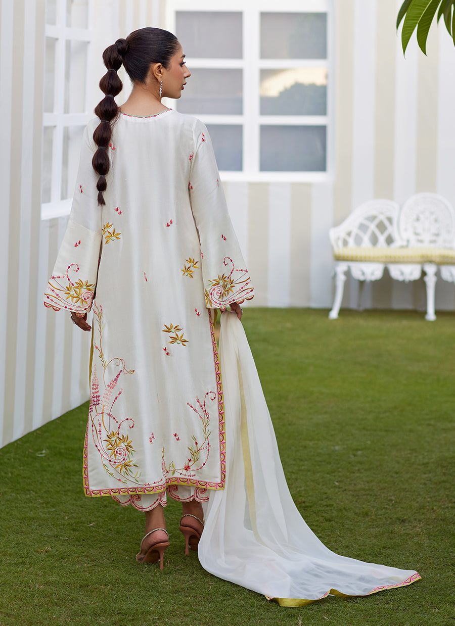 Mireza Ivory Shirt and Dupatta - FTA-TLP-26