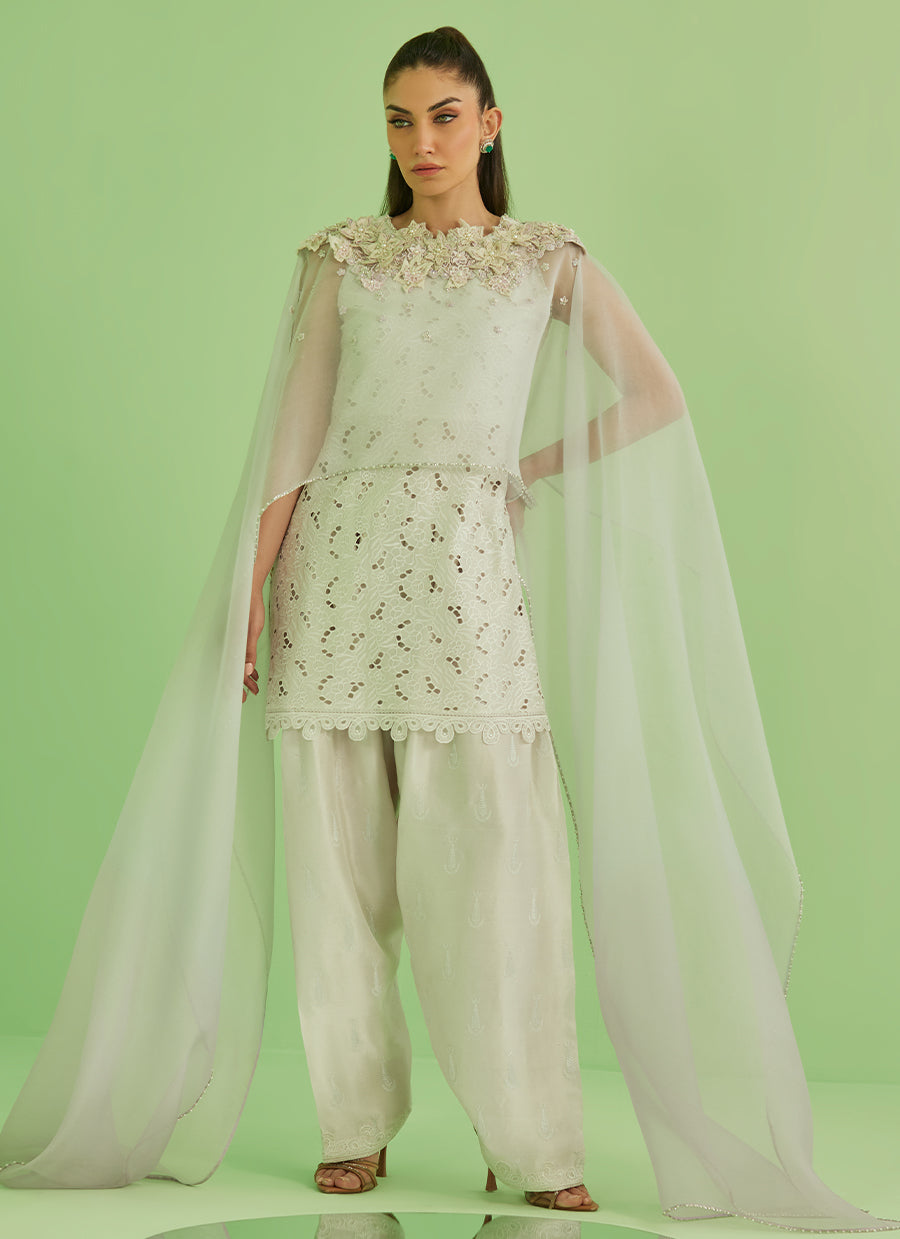 Laine Shirt And Drape Dupatta - FTA-VDC26-12