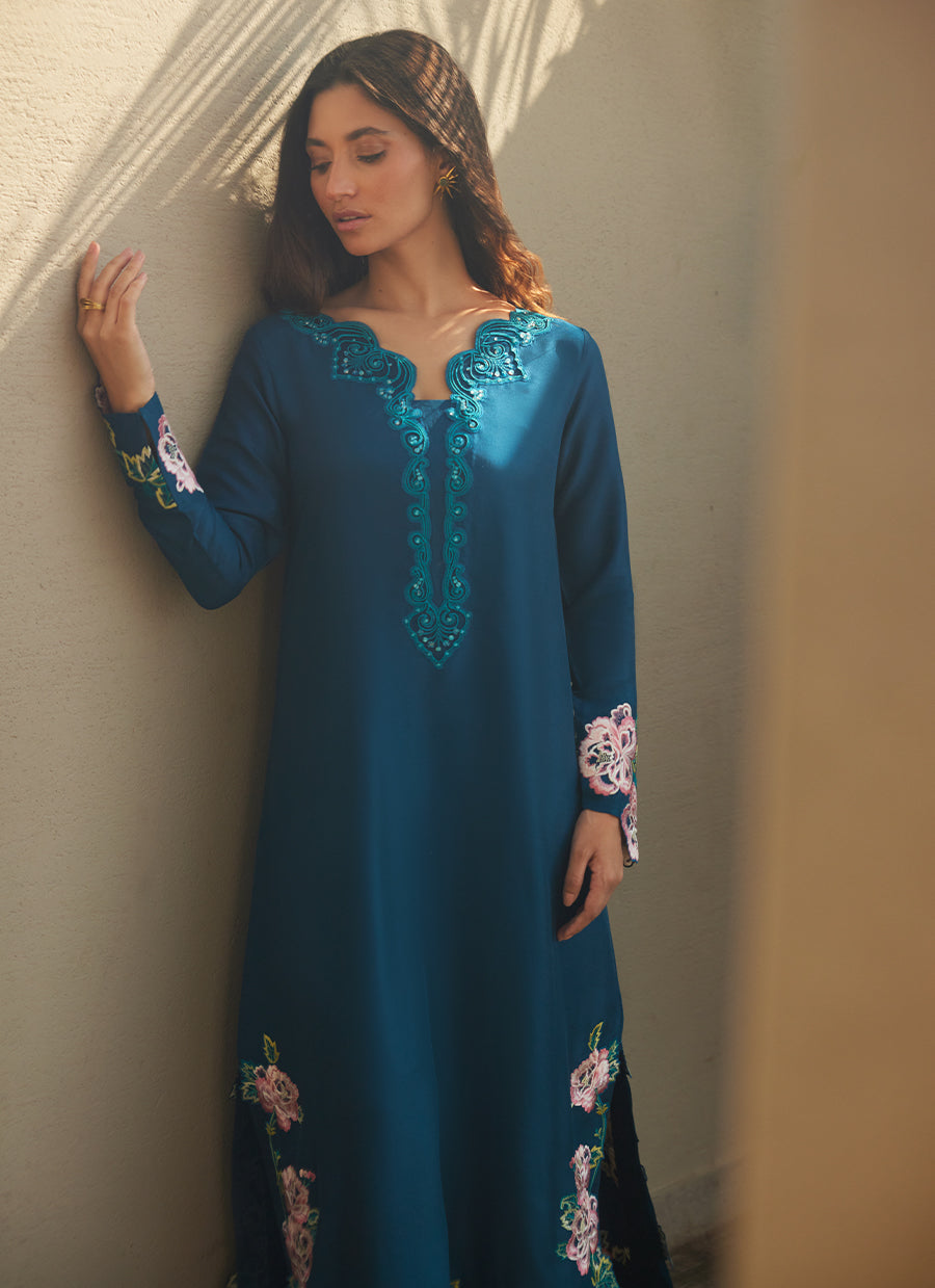 Terra Teal Kaftan - FTALTKE25-06