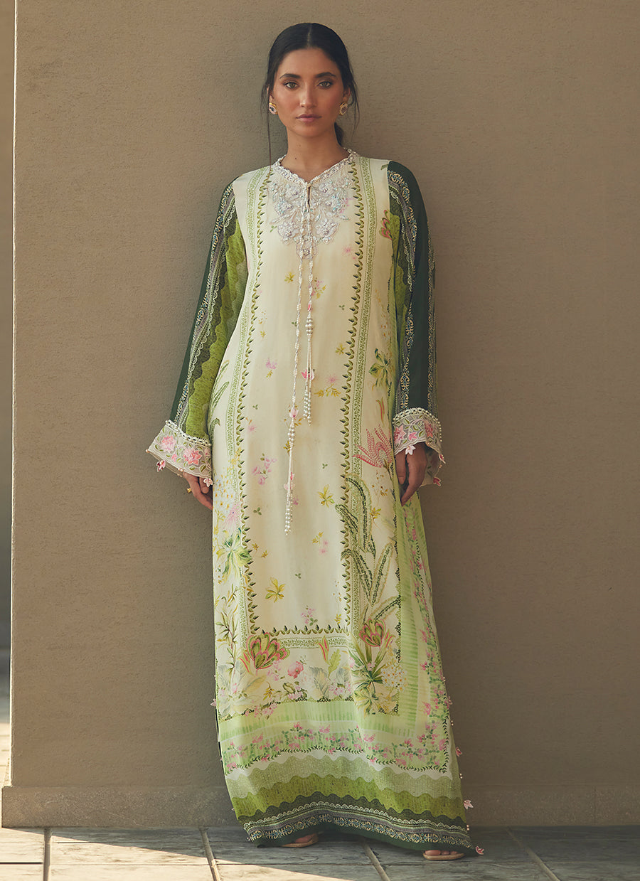 Selah Kiwi Crepe Kaftan