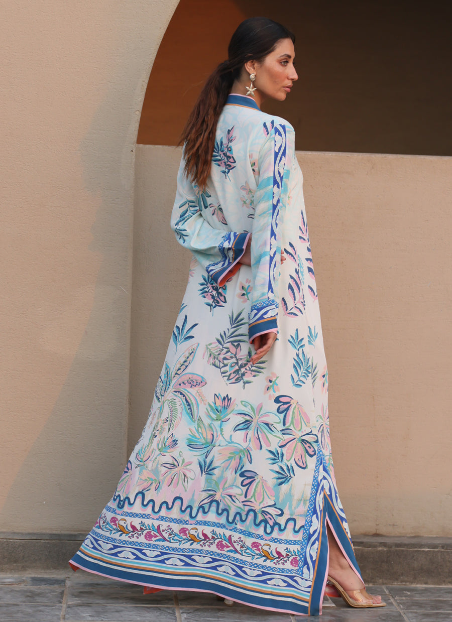 Palmetto Crepe Kaftan
