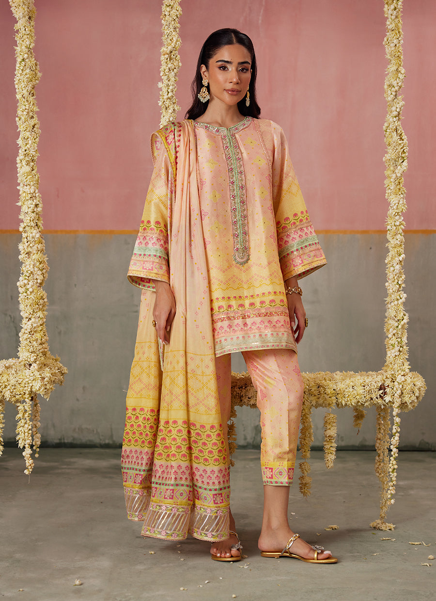 Livvy Ombre Shirt And Dupatta - FTAMFP25-12