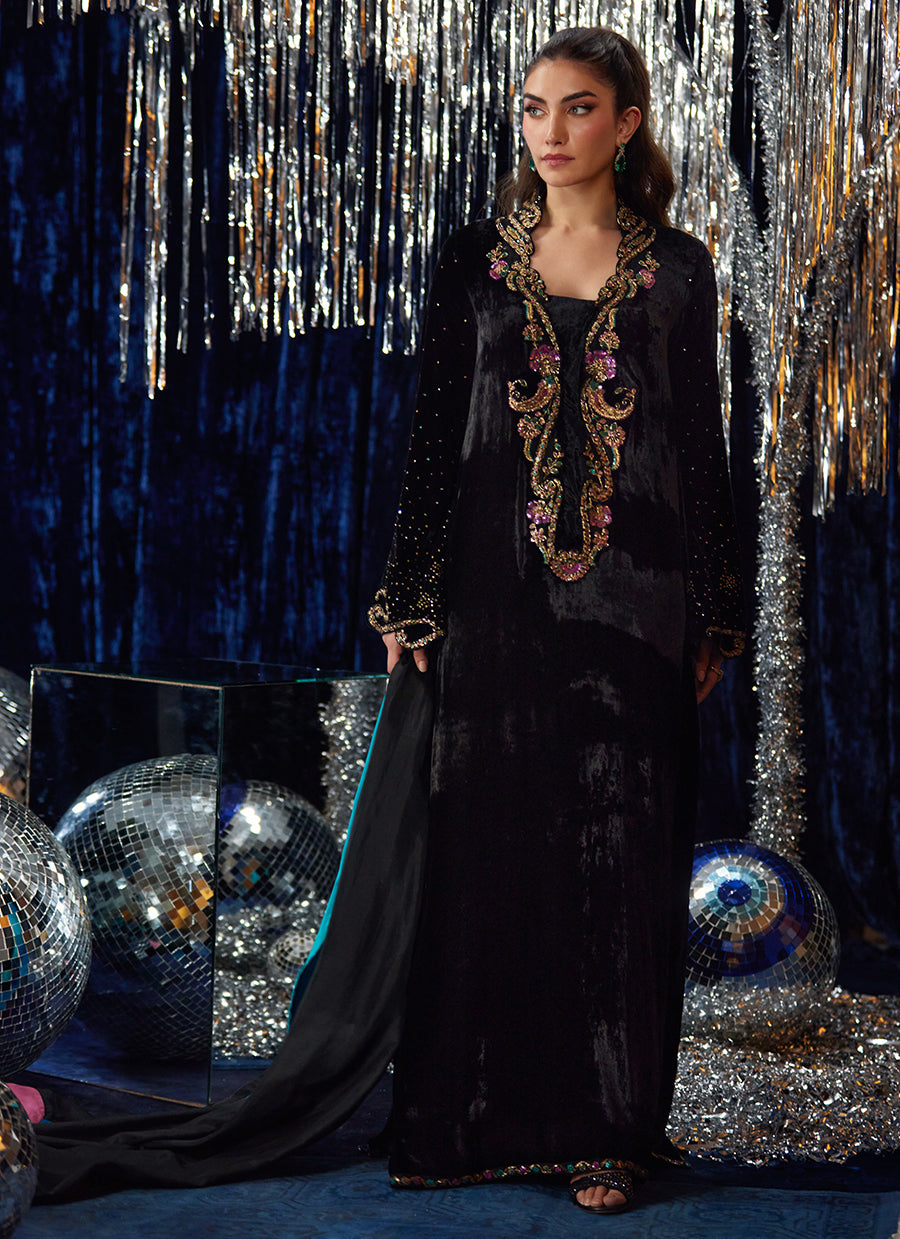 Nori Black Kaftan