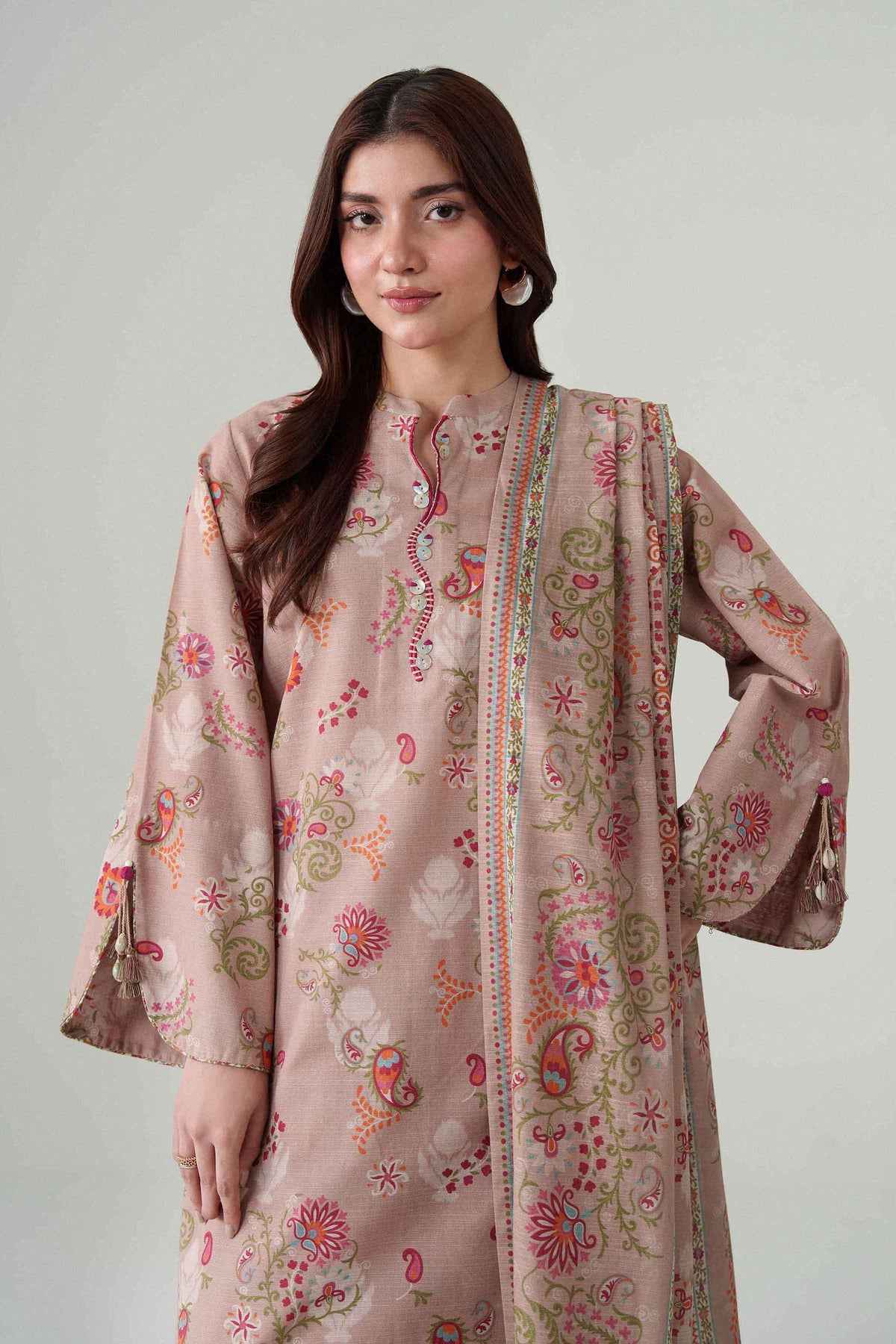 3 Piece - Dyed Printed Loose Fabric - 42604069