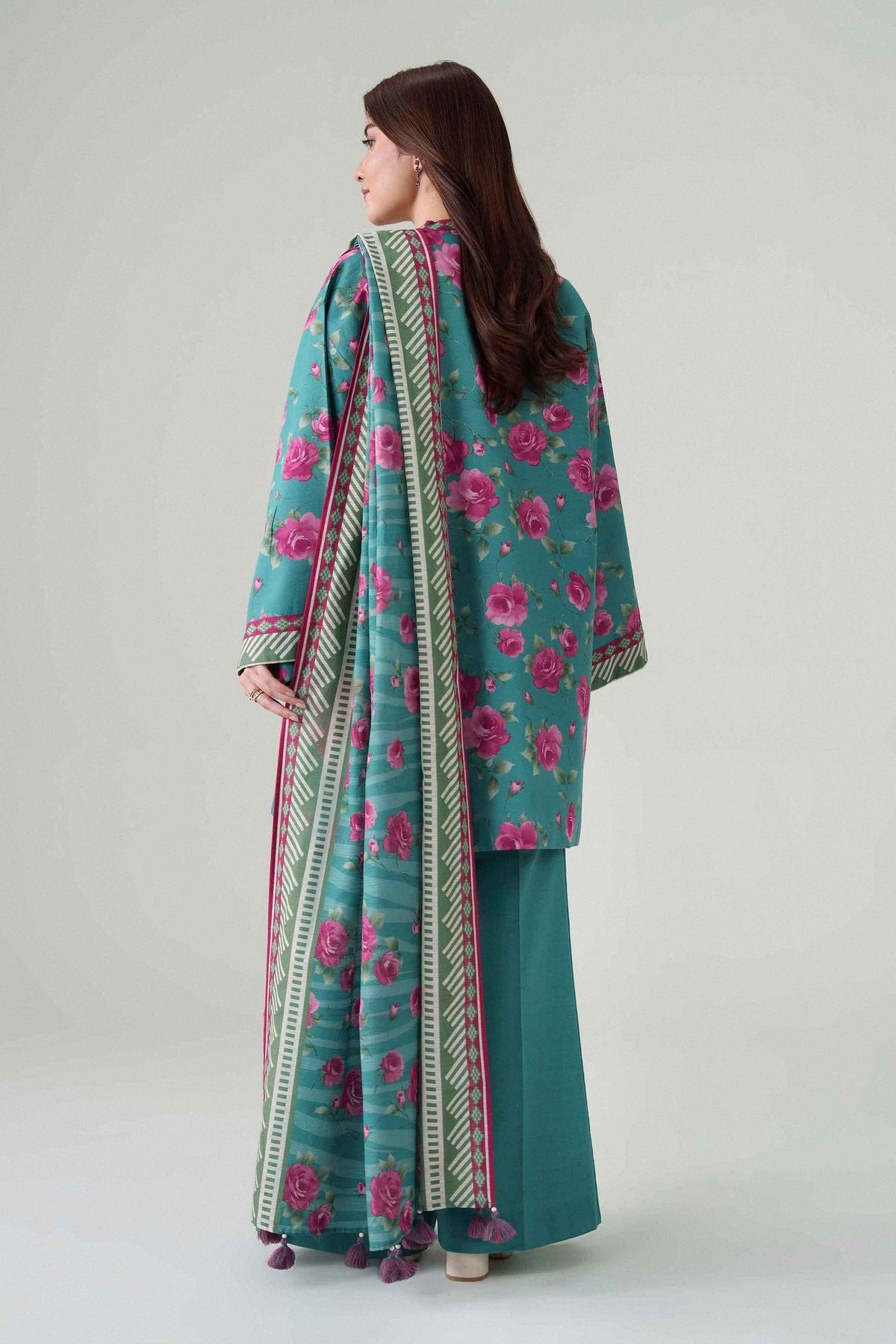 3 Piece - Dyed Printed Loose Fabric - 42604070