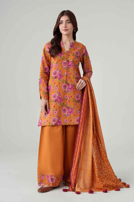 3 Piece - Dyed Printed Loose Fabric - 42604071