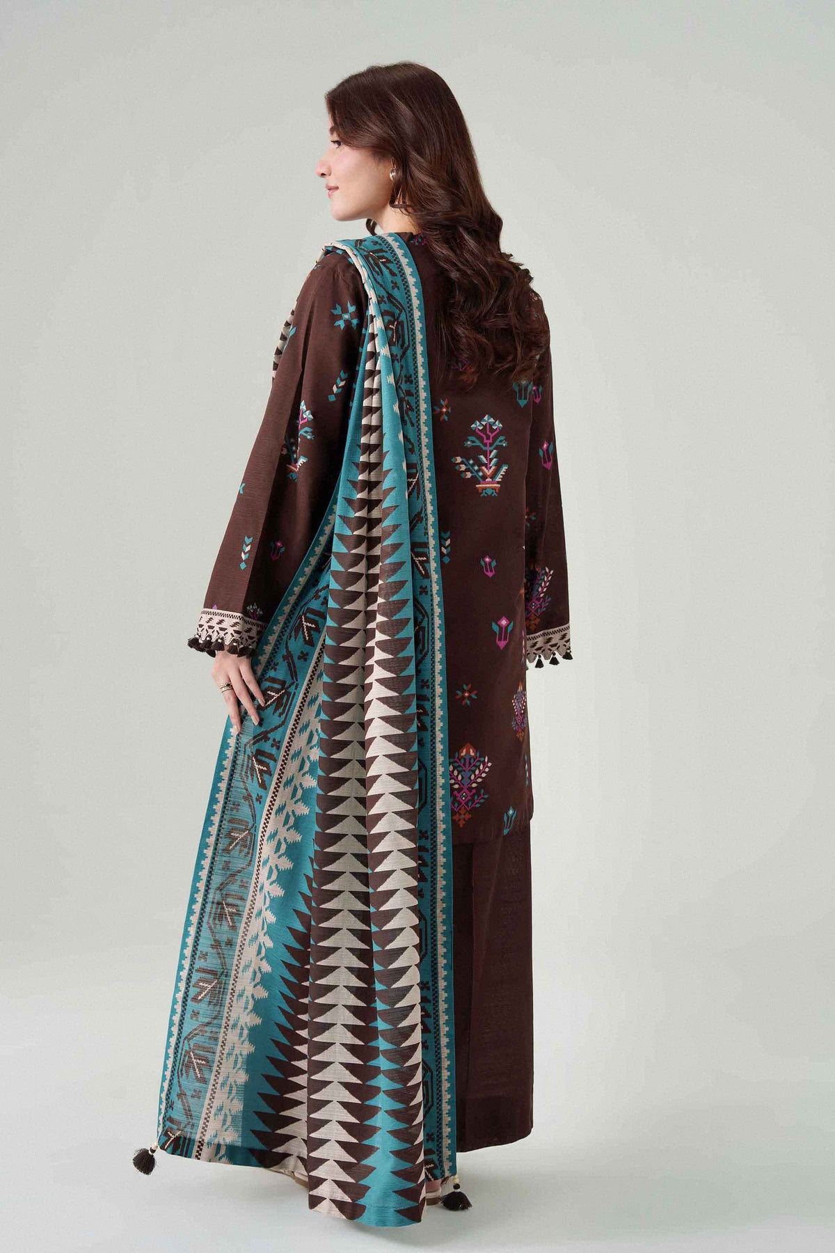3 Piece - Dyed Printed Loose Fabric - 42604077
