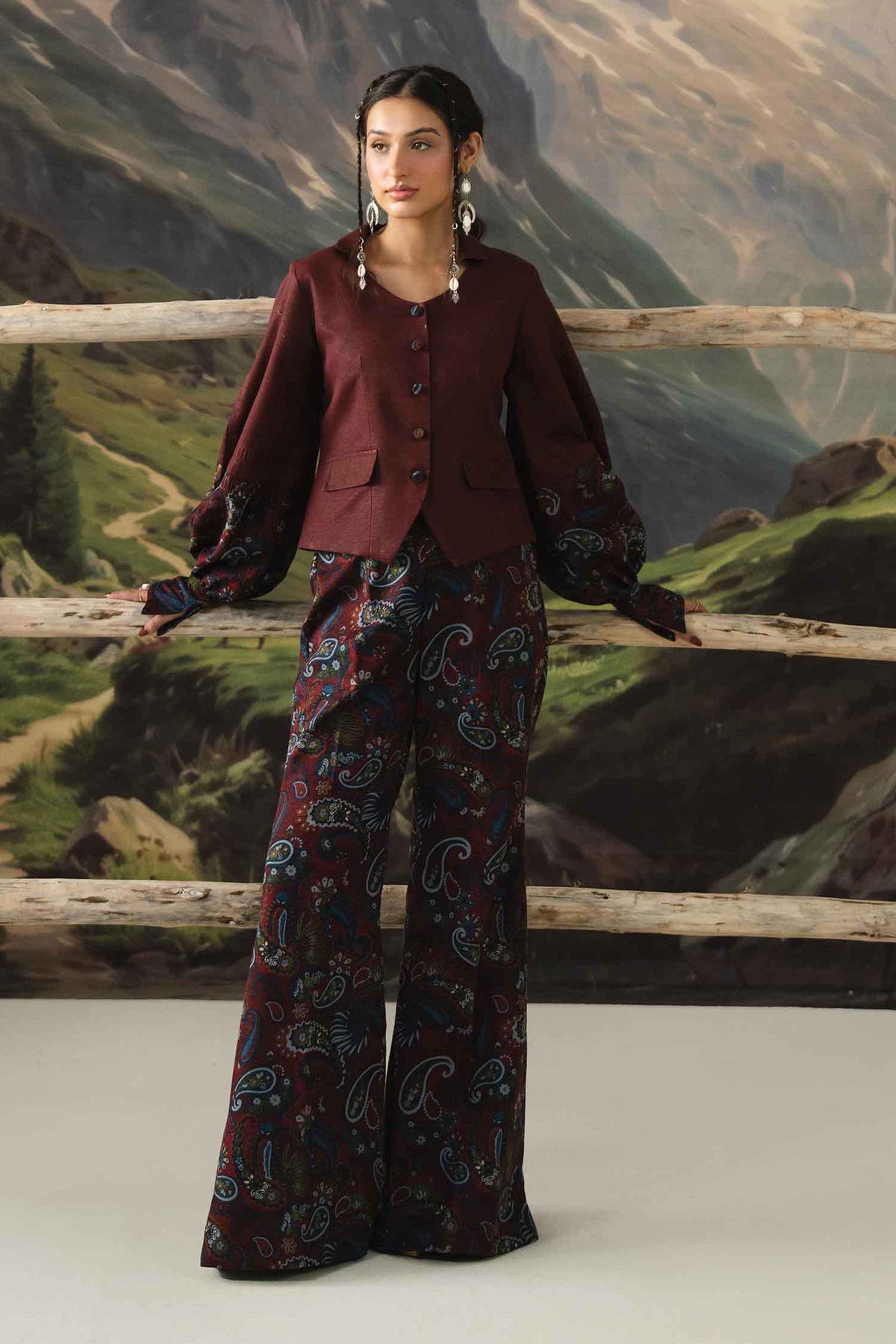 3 Piece - Dyed Printed Loose Fabric - 42604061