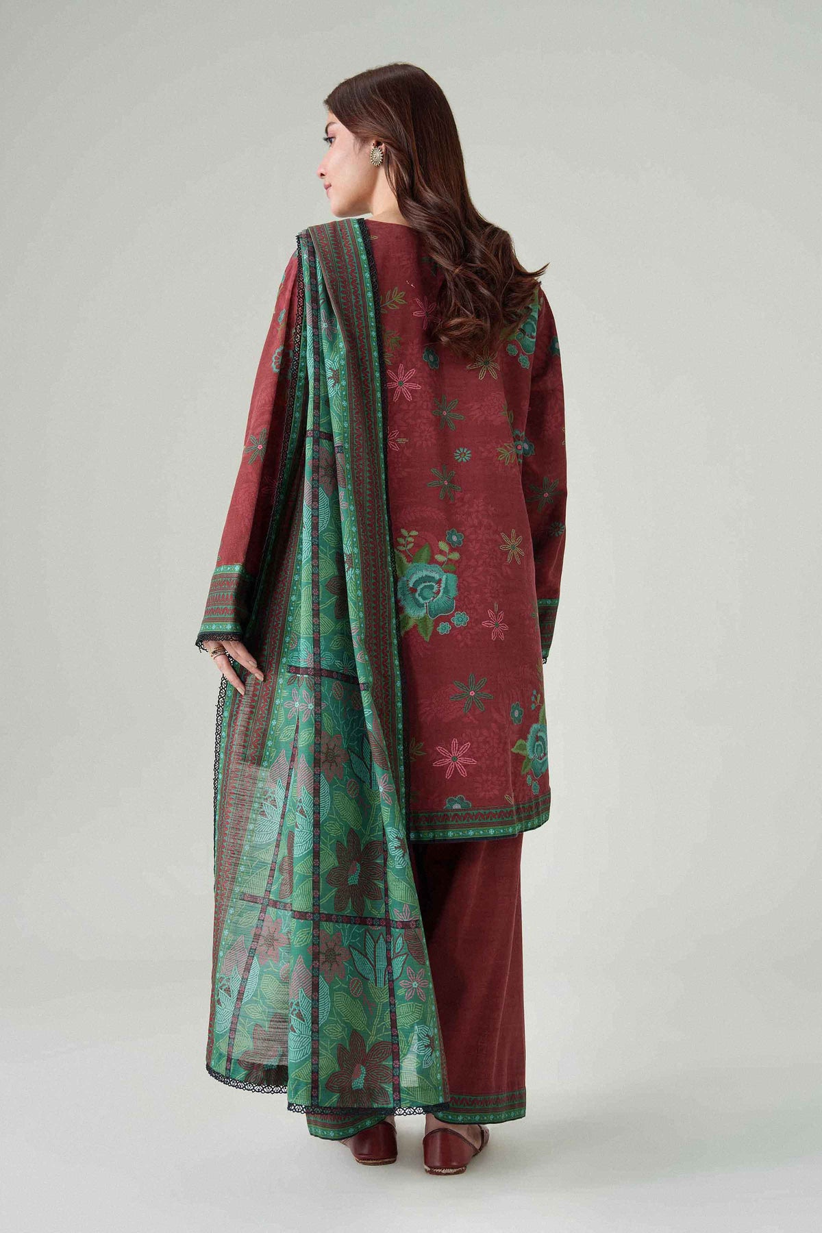 3 Piece - Dyed Printed Loose Fabric - 42604084