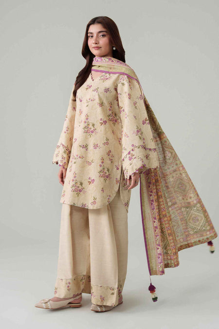 3 Piece - Dyed Printed Loose Fabric - 42604062