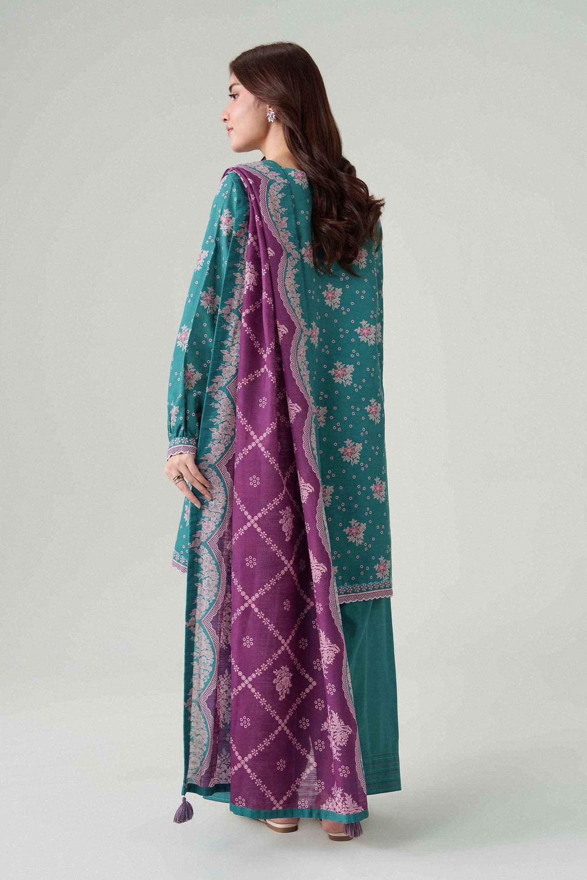 3 Piece - Dyed Printed Loose Fabric - 42604089