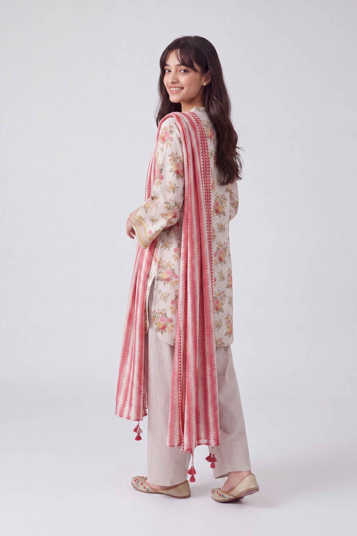 3 Piece - Dyed Printed Loose Fabric - 42604045