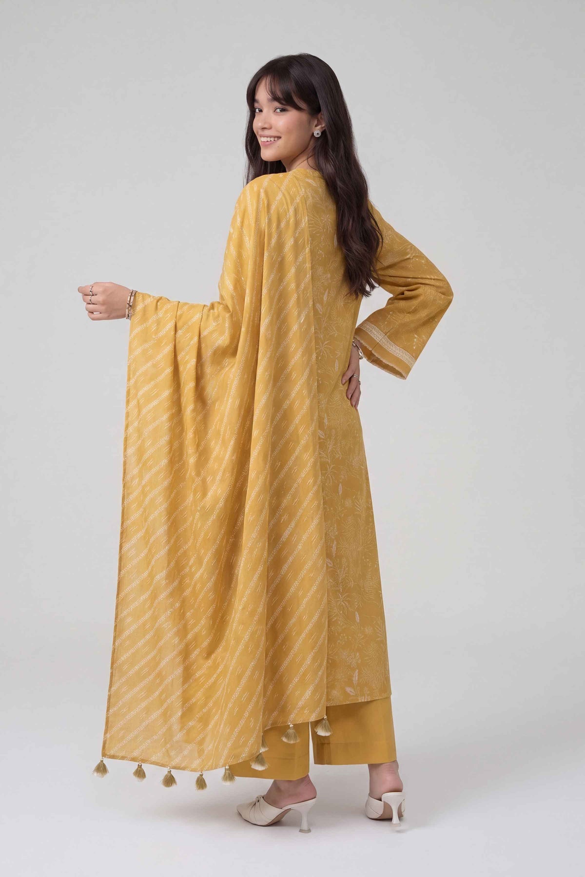3 Piece - Dyed Printed Loose Fabric - 42604052