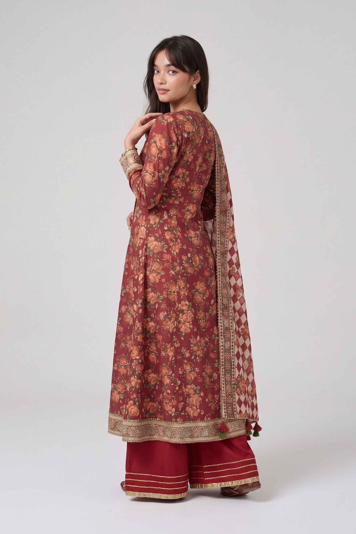 3 Piece - Dyed Printed Loose Fabric - 42604053