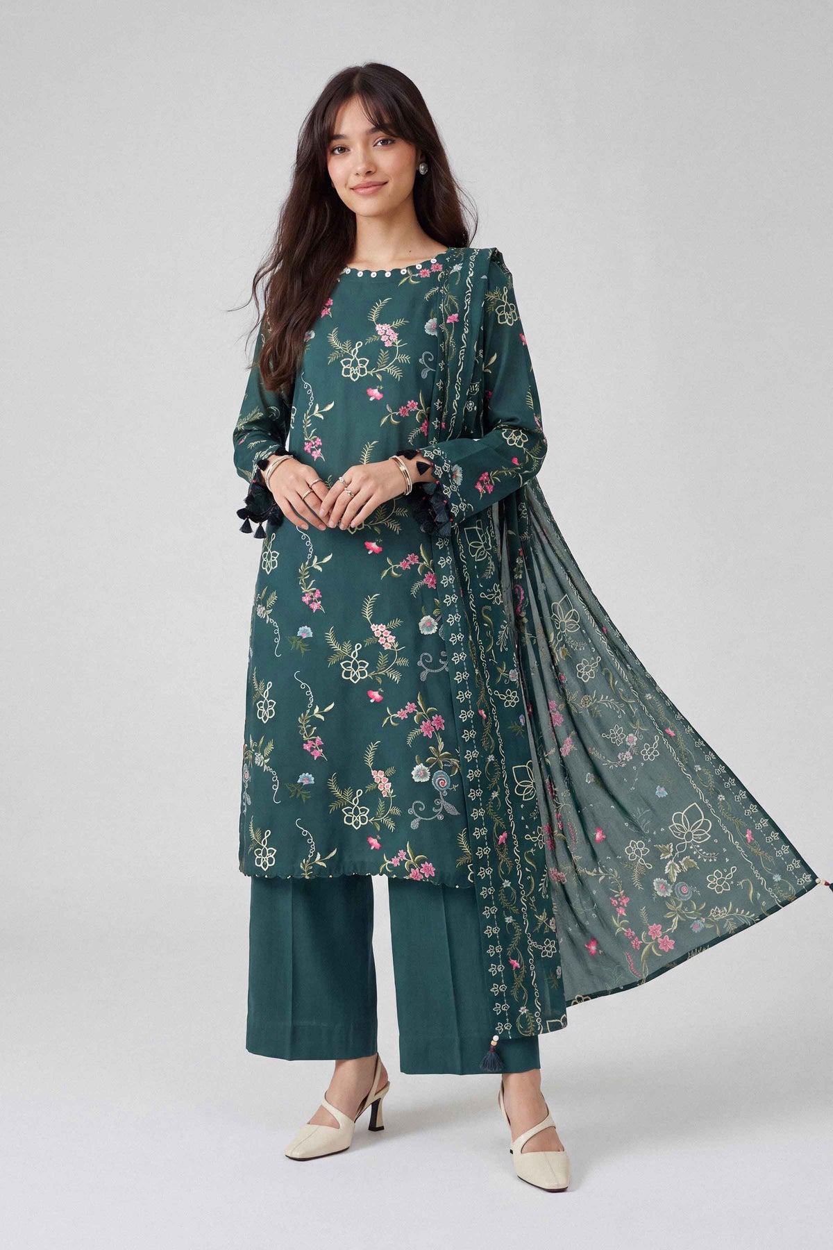 3 Piece - Dyed Printed Loose Fabric - 42604055