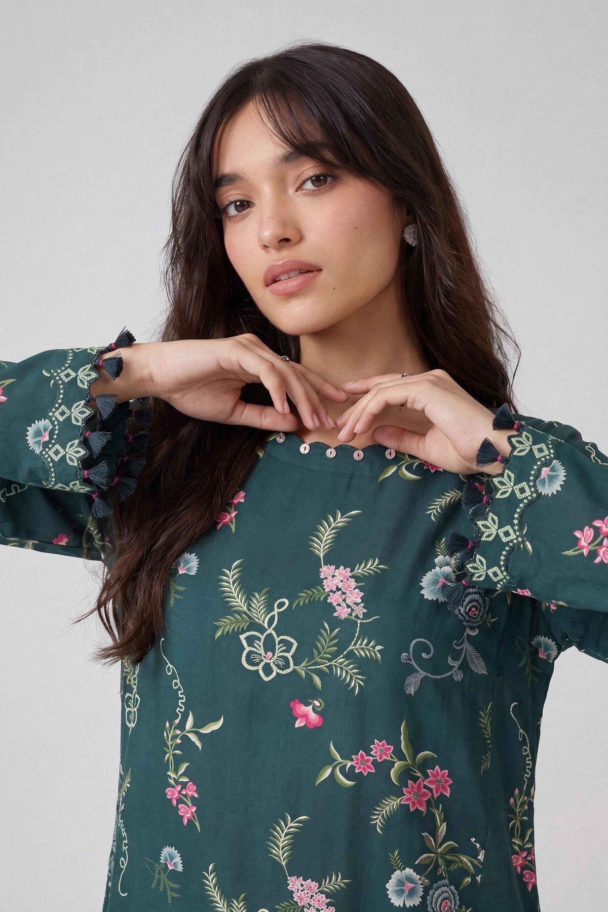 3 Piece - Dyed Printed Loose Fabric - 42604055