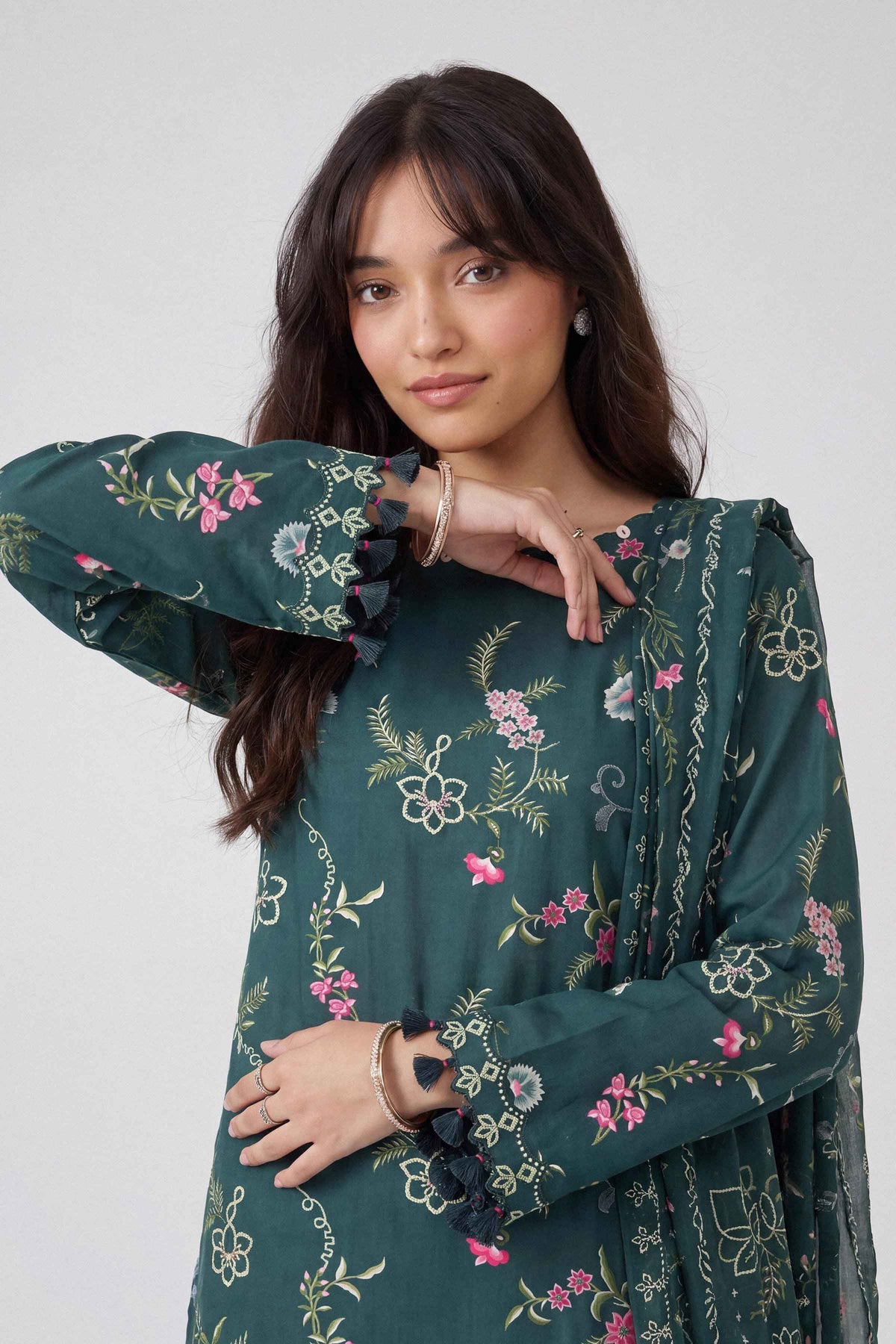3 Piece - Dyed Printed Loose Fabric - 42604055