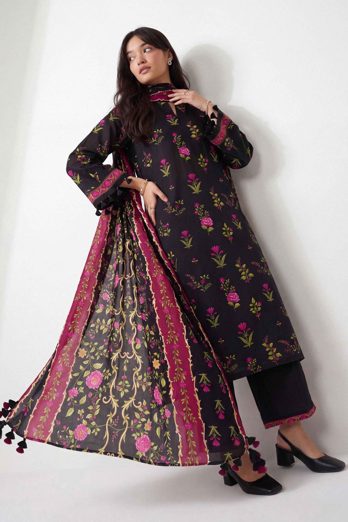 3 Piece - Dyed Printed Loose Fabric - 42604056