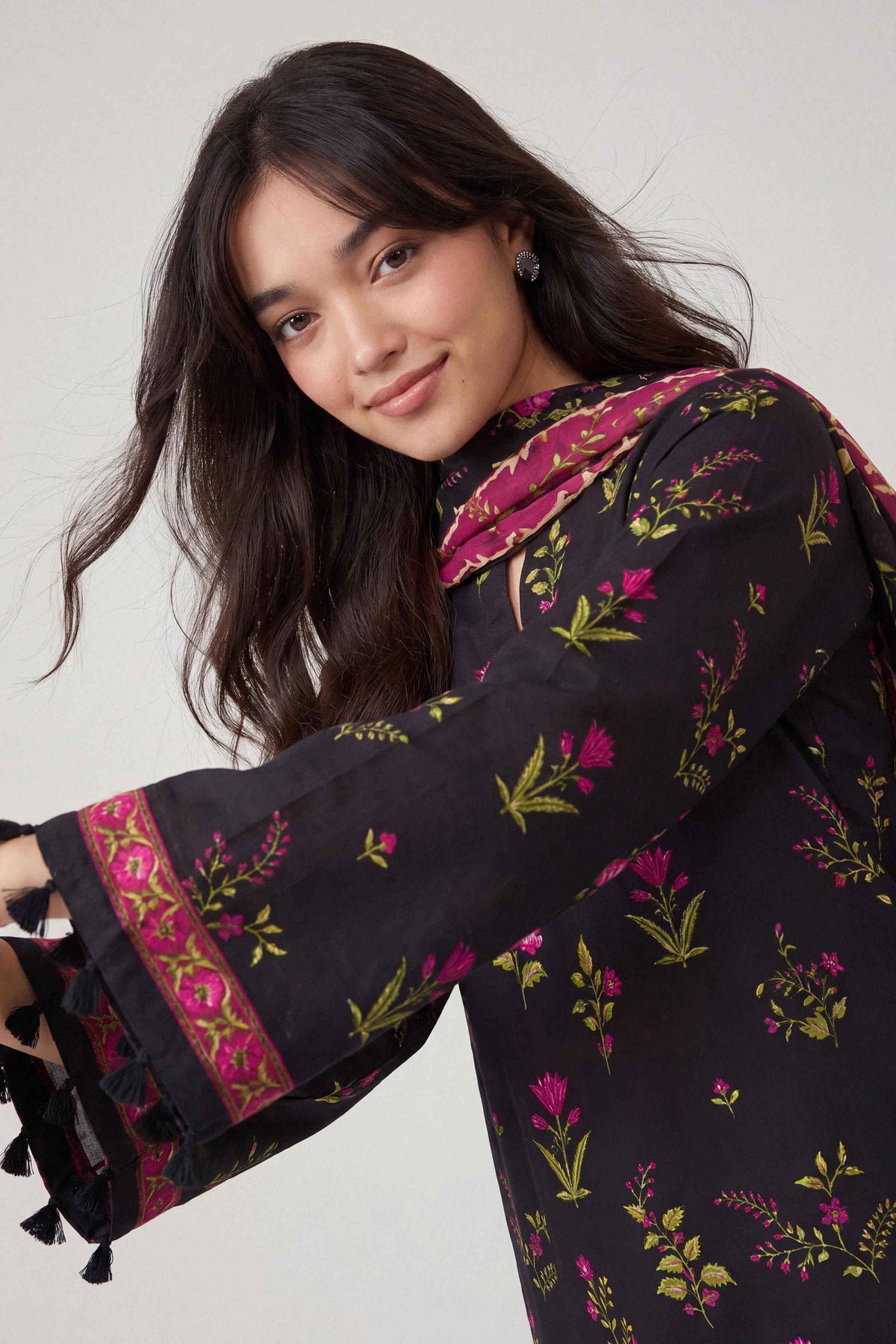 3 Piece - Dyed Printed Loose Fabric - 42604056