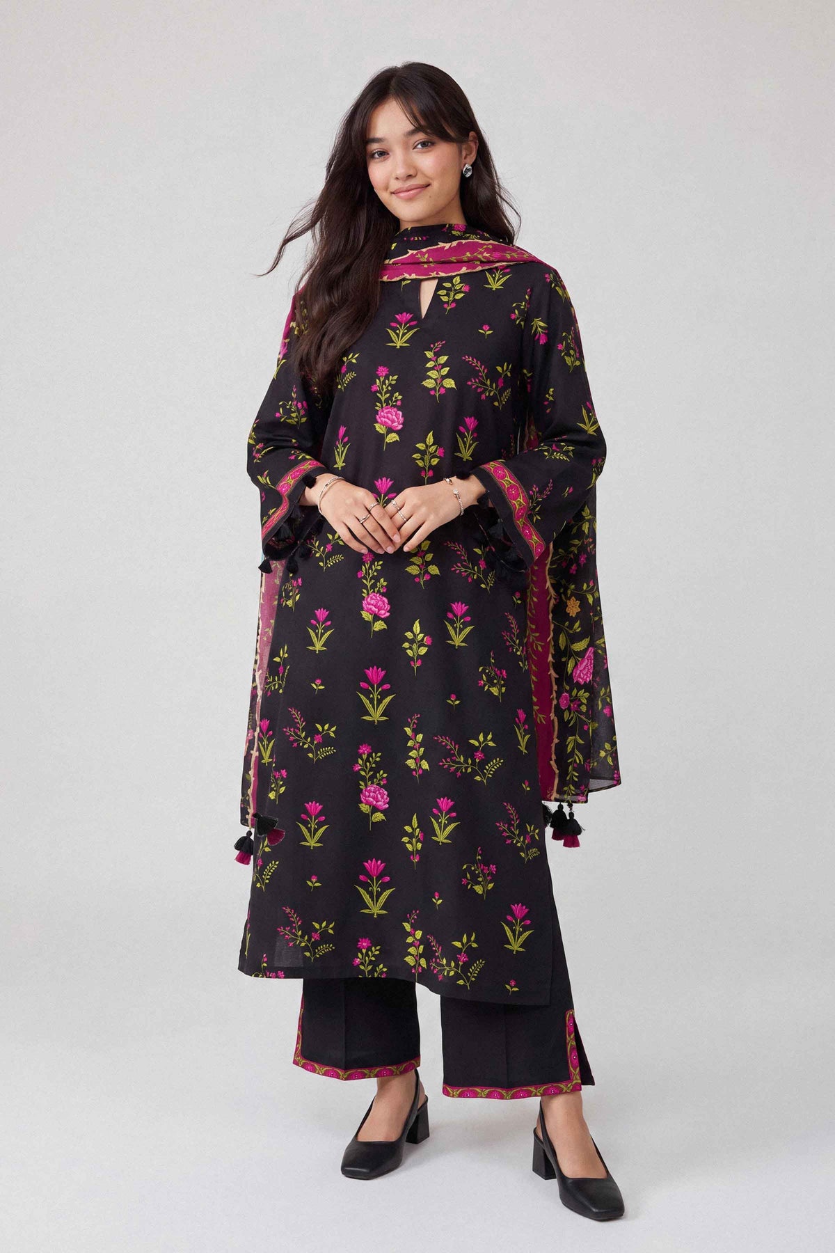 3 Piece - Dyed Printed Loose Fabric - 42604056
