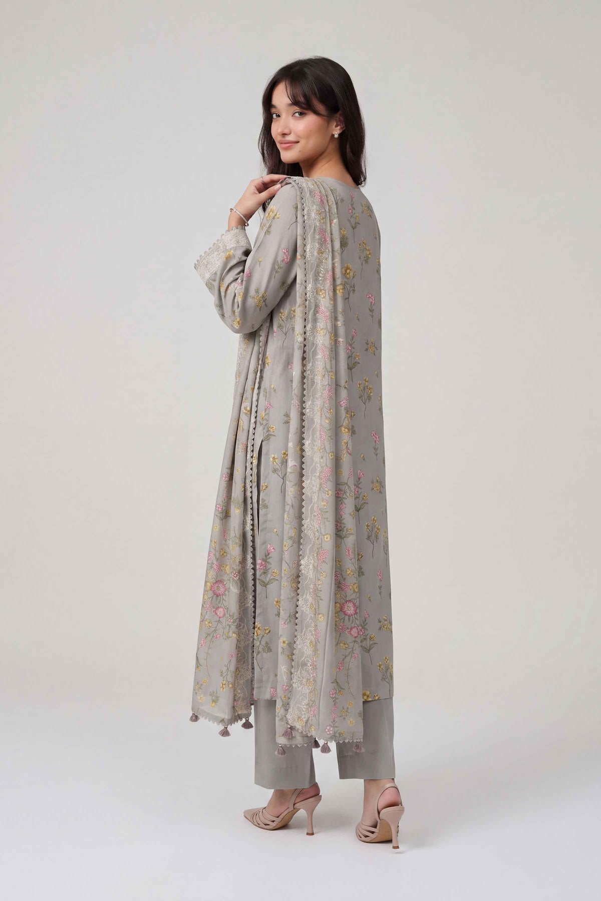 3 Piece - Dyed Printed Loose Fabric - 42604057