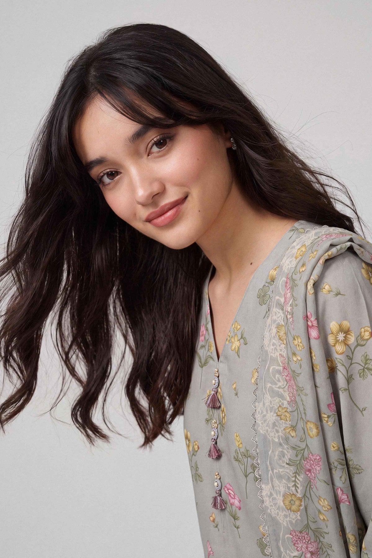3 Piece - Dyed Printed Loose Fabric - 42604057
