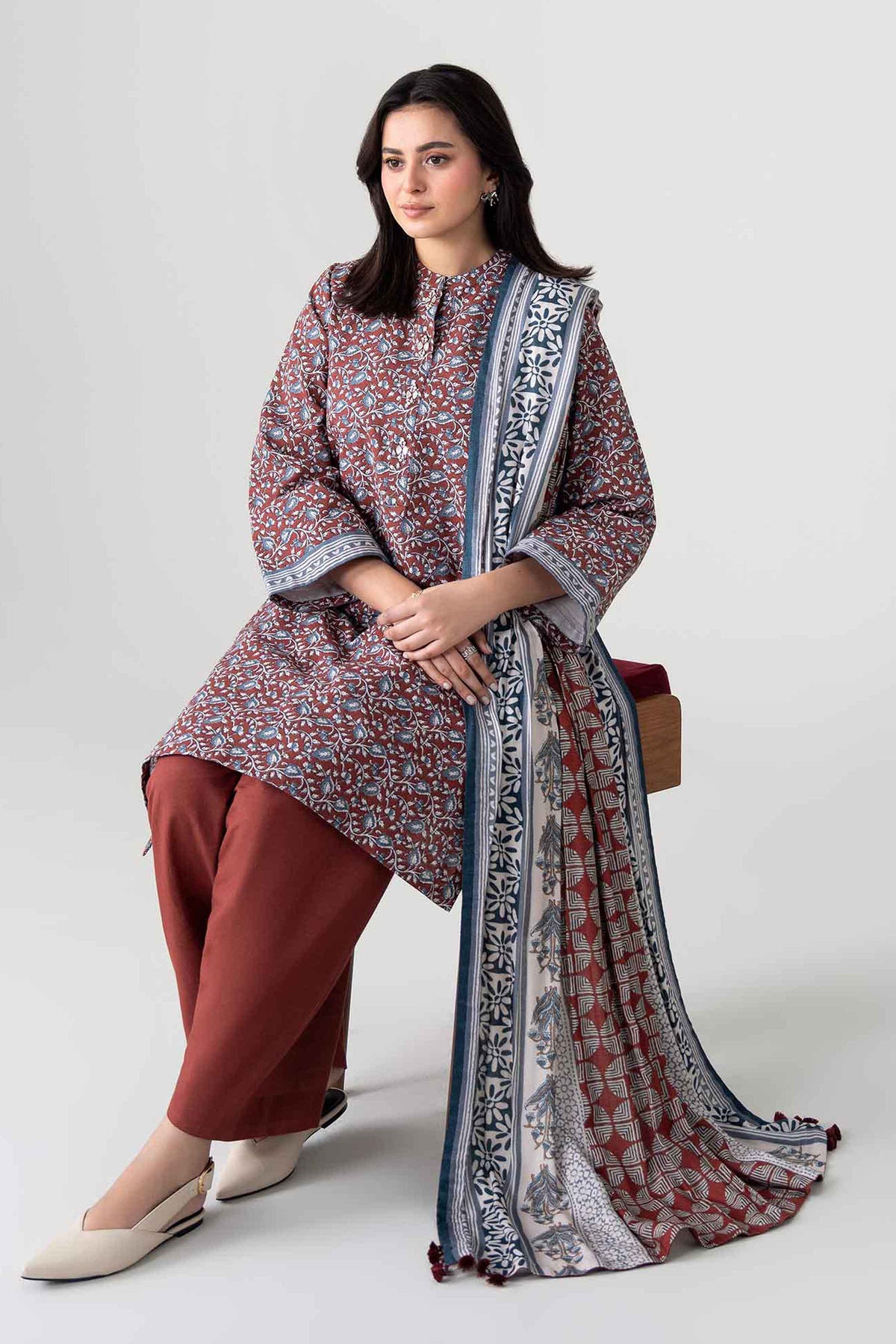 3 Piece - Printed Suit - FTB-COM-48