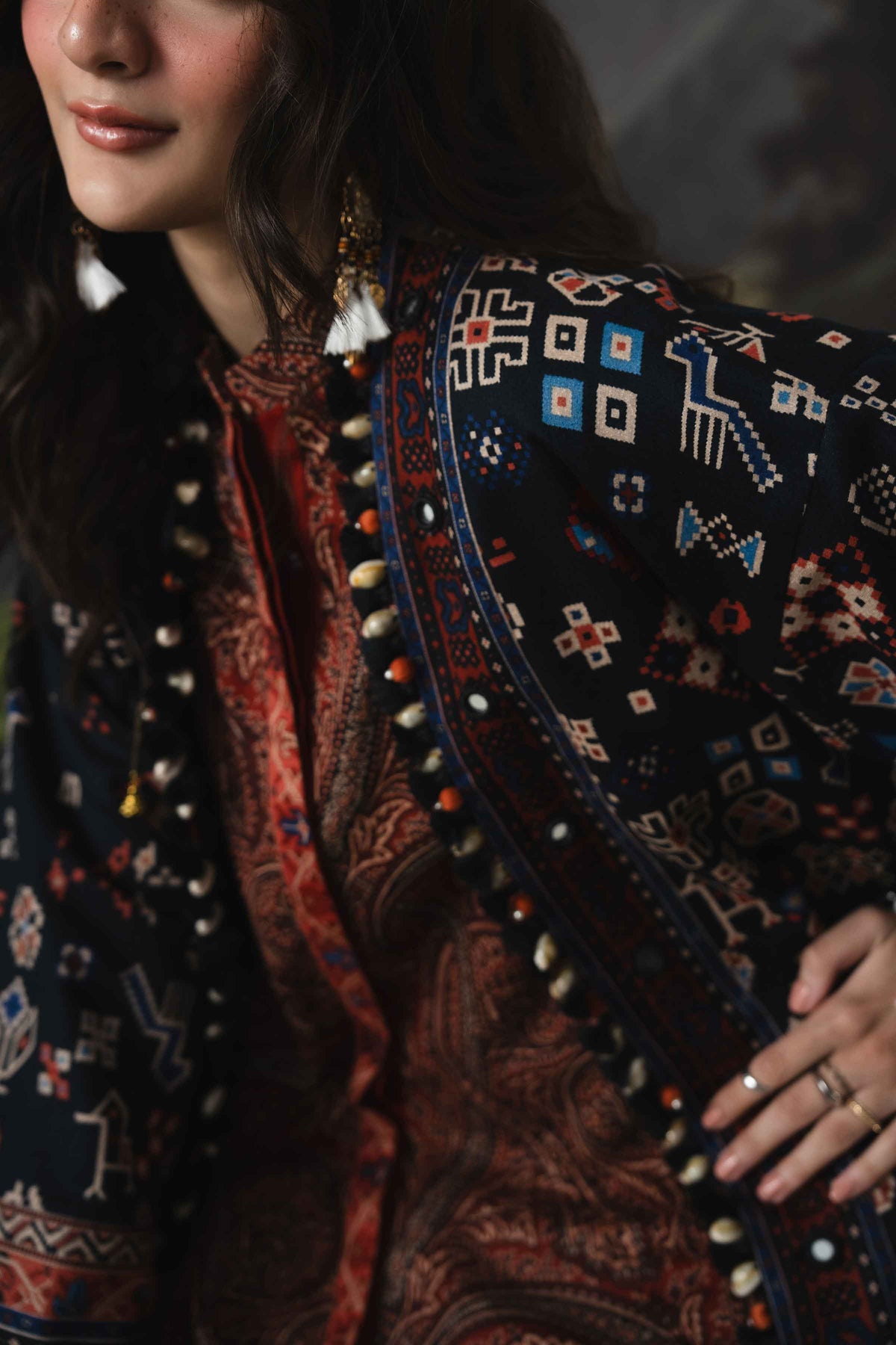3 Piece - Dyed Printed Loose Fabric - 42604064