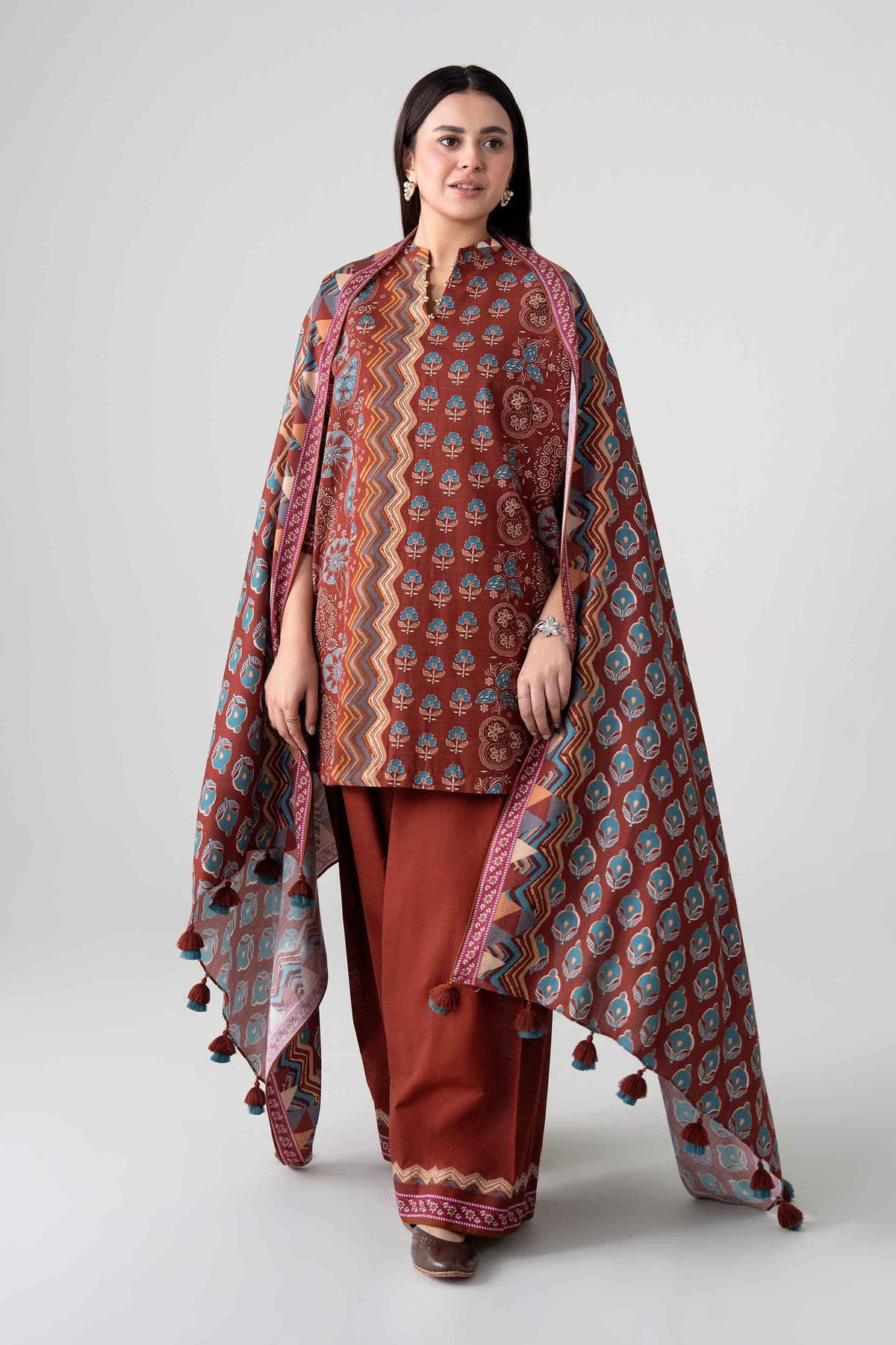 3 Piece - Printed Suit - FTB-COM-56