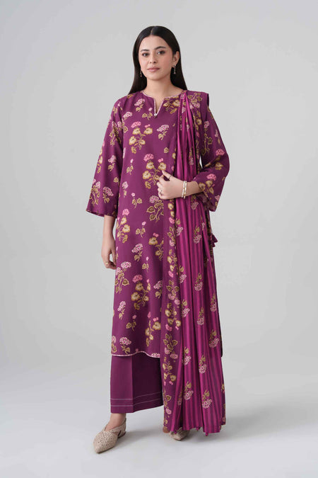 3 Piece - Digital Dyed Printed Loose Fabric - 42604091