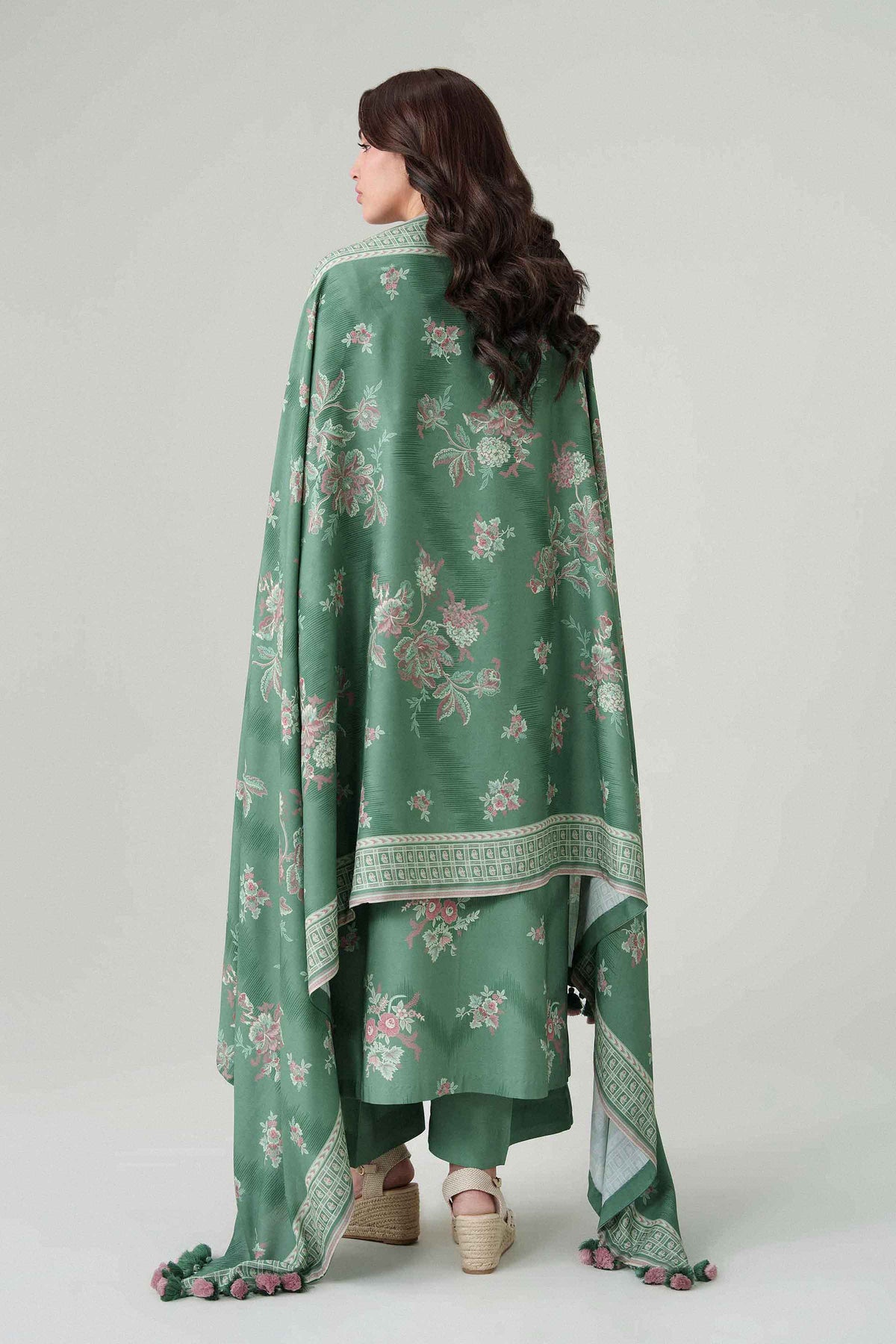 3 Piece - Digital Dyed Printed Loose Fabric - 42604092