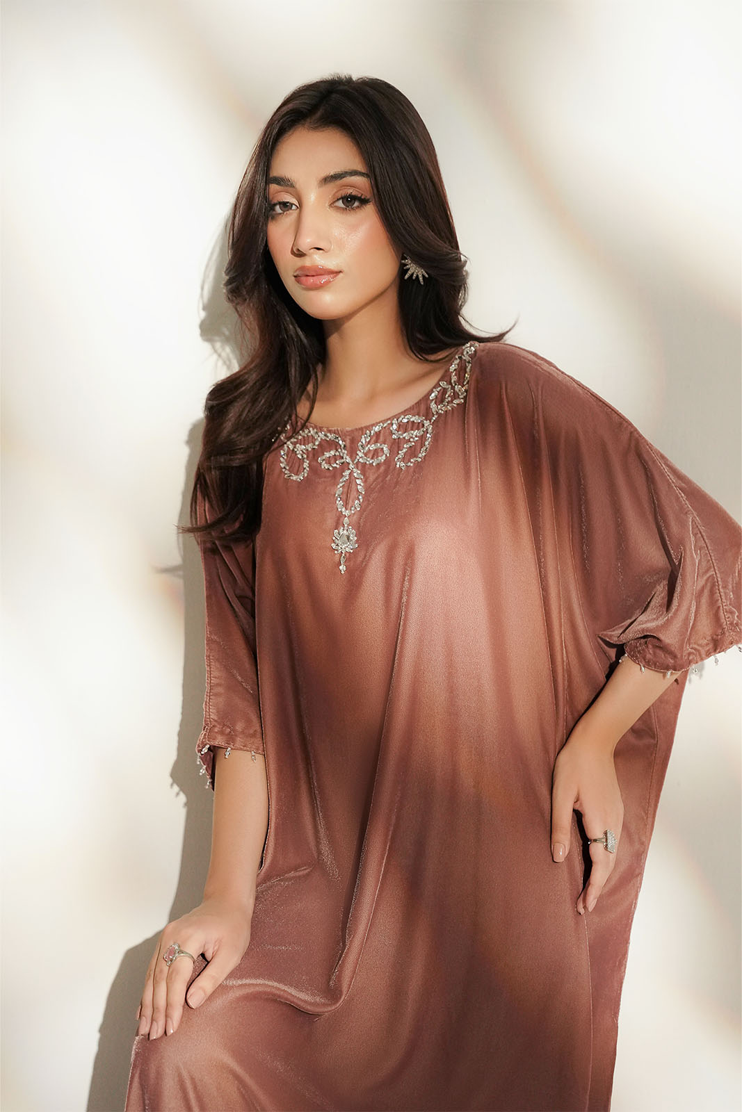 1 Piece Velvet Embroidered Suit (FV0022)