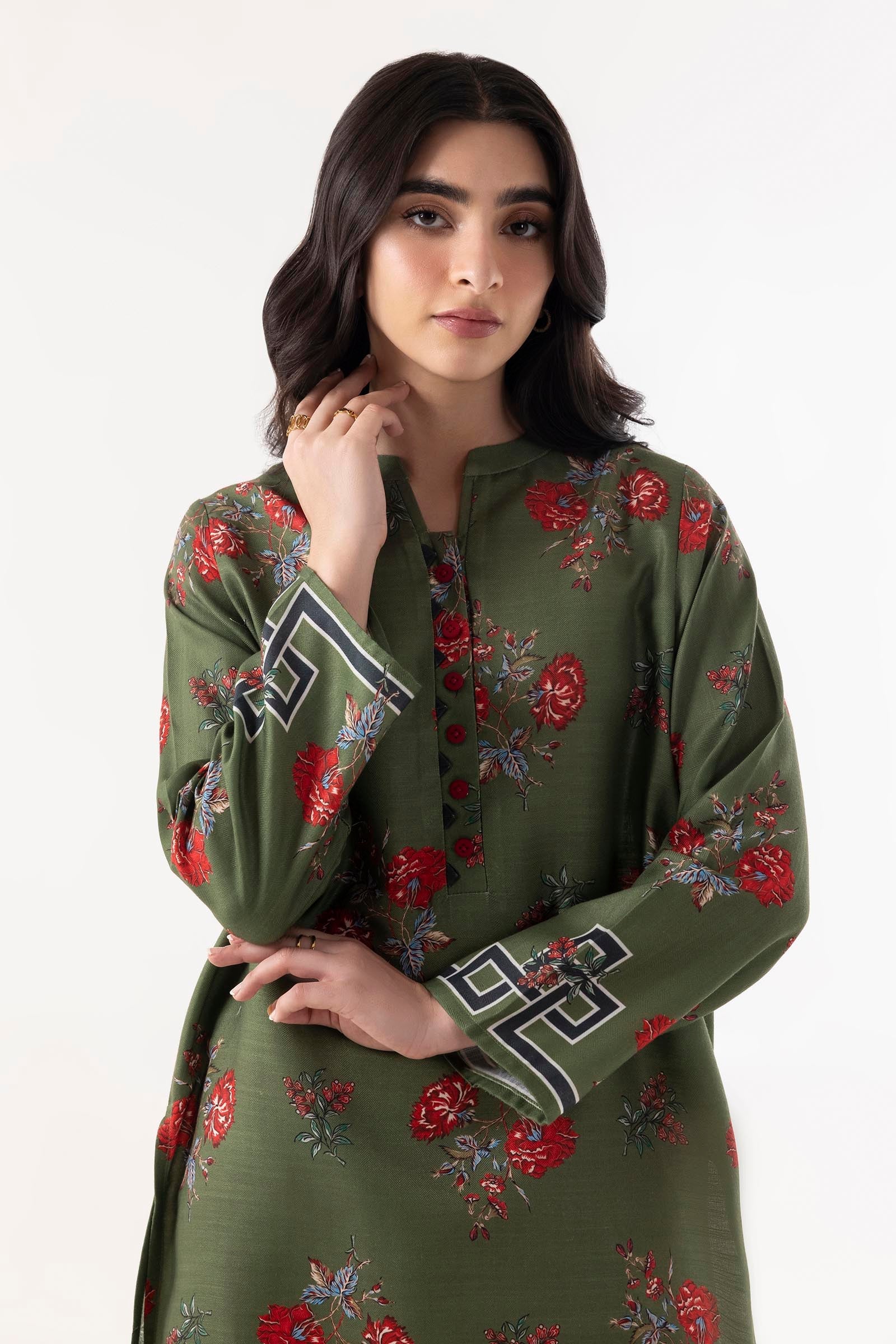 Stitched Basic Printed Shirt + Culotte