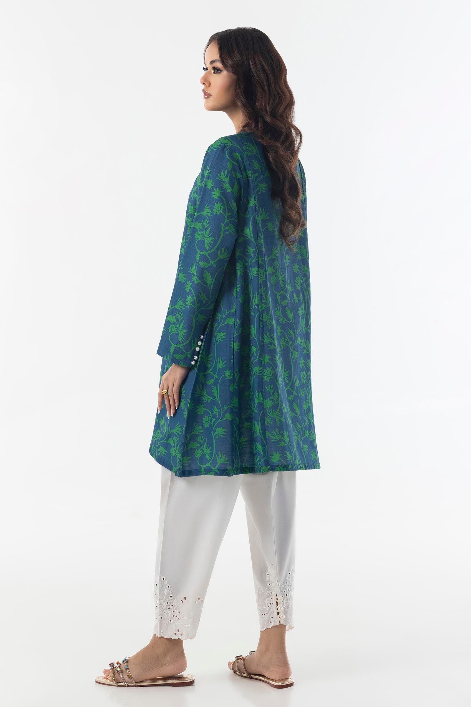 Stitched Boxy Printed Shirt