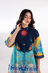 Stitched Printed Khaddar Shirt