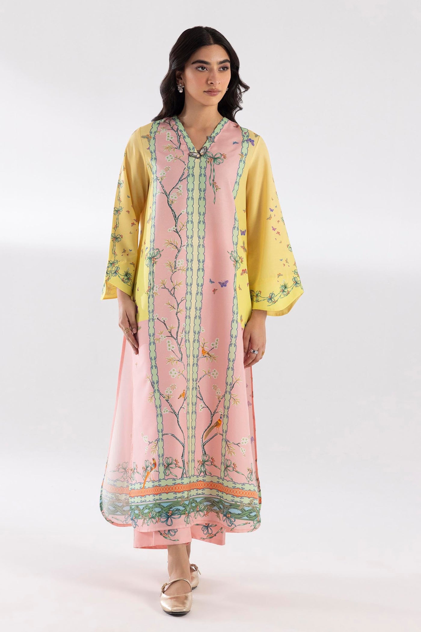 Stitched Printed Linen Shirt+ Culotte