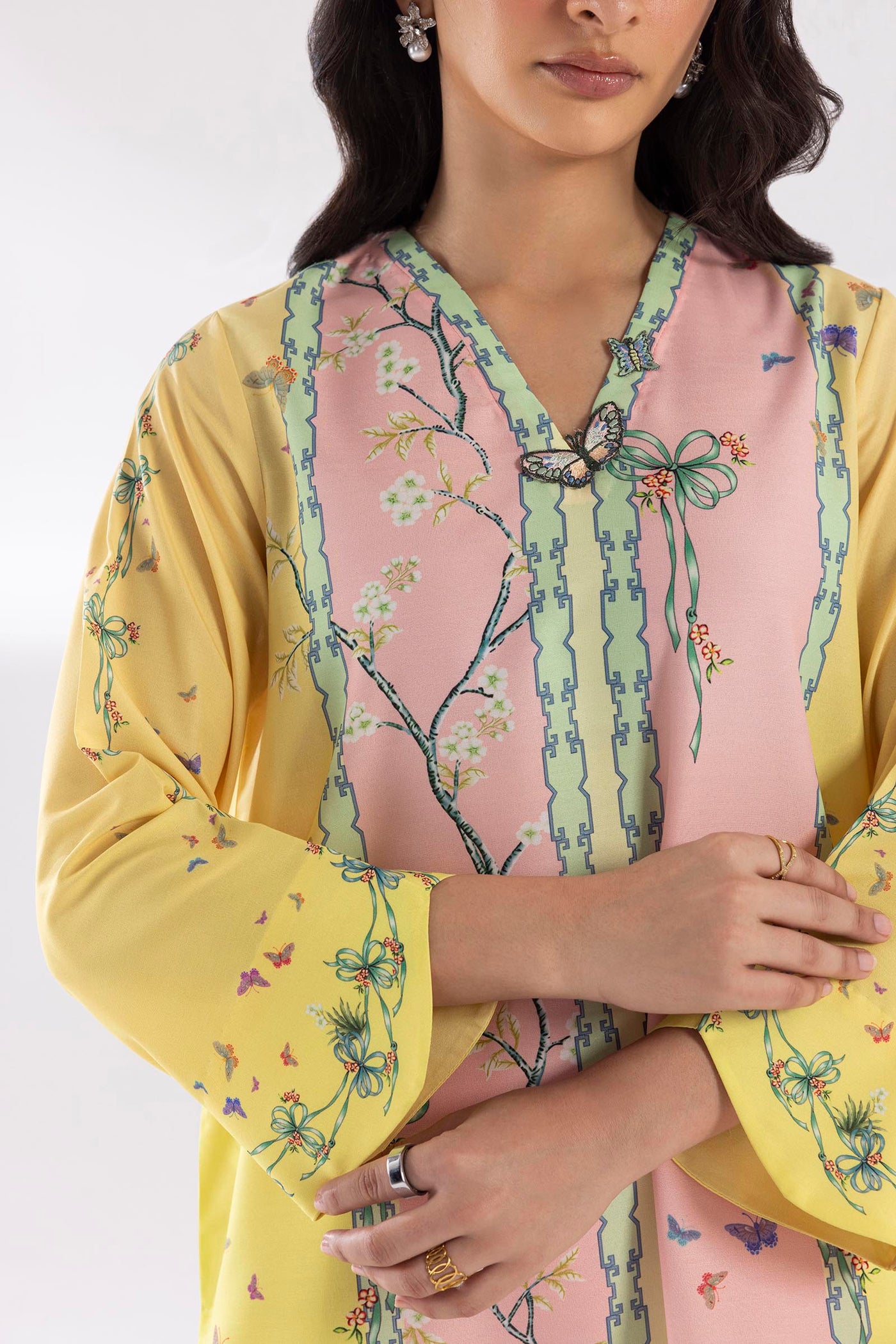 Stitched Printed Linen Shirt+ Culotte