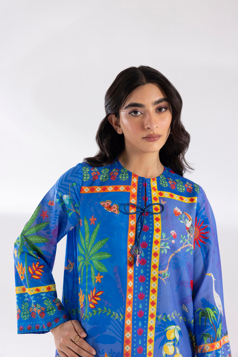 Stitched Printed Linen Shirt+ Culotte
