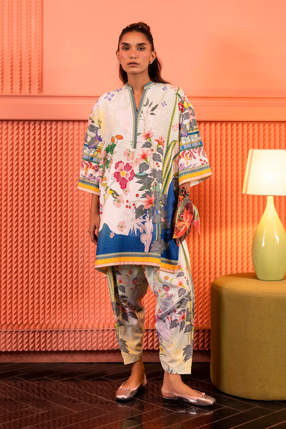 Stitched Printed Herringbone Shirt + Shalwar
