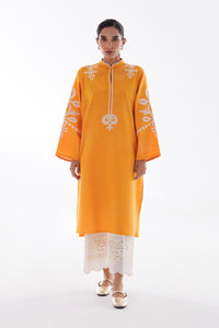 Stitched Embroidered Slub Khaddar Shirt