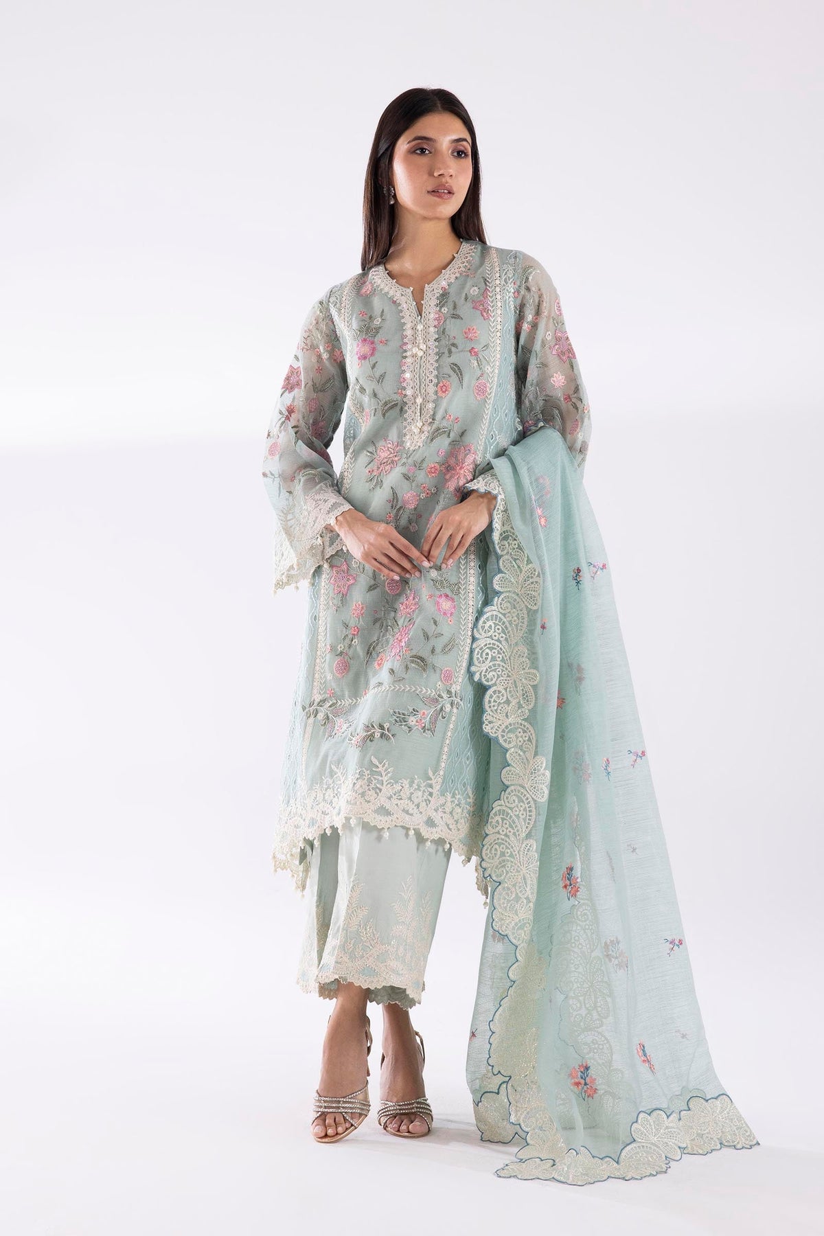 Stitched Embroidered Slub Suit
