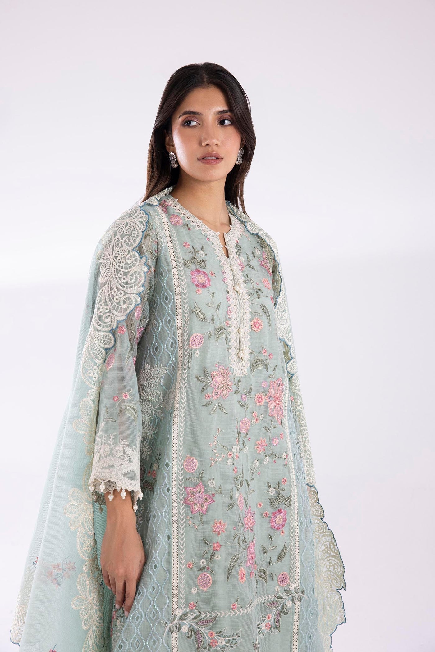 Stitched Embroidered Slub Suit