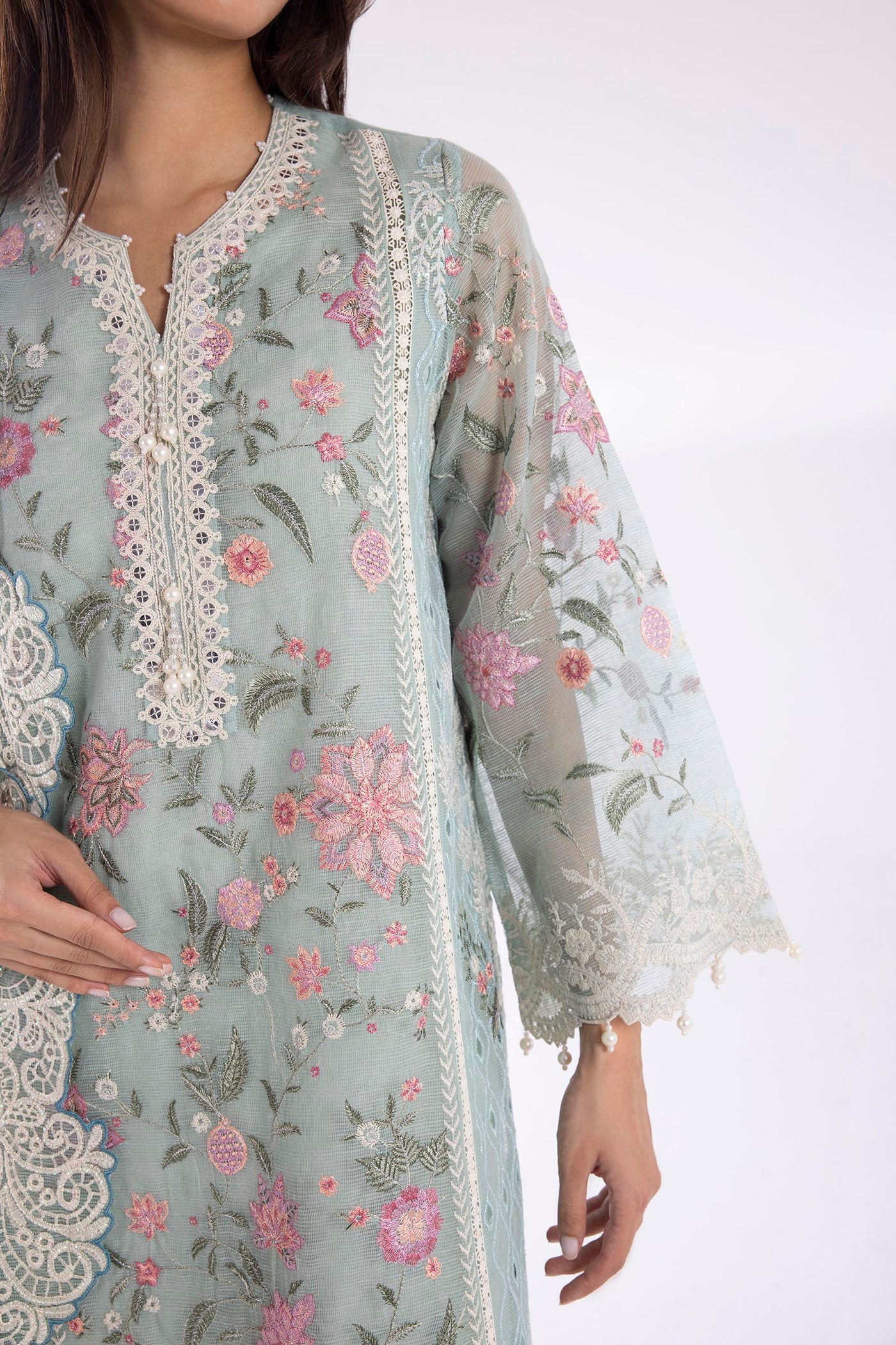 Stitched Embroidered Slub Suit